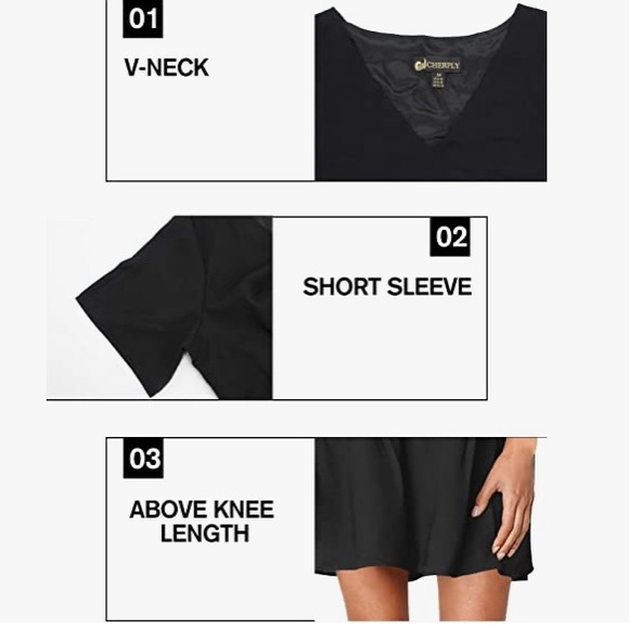 Women's Loose Swing Dress Casual Short Flowy Tunic Babydoll Dress ( WITH TAG ) - Picture 7 of 7